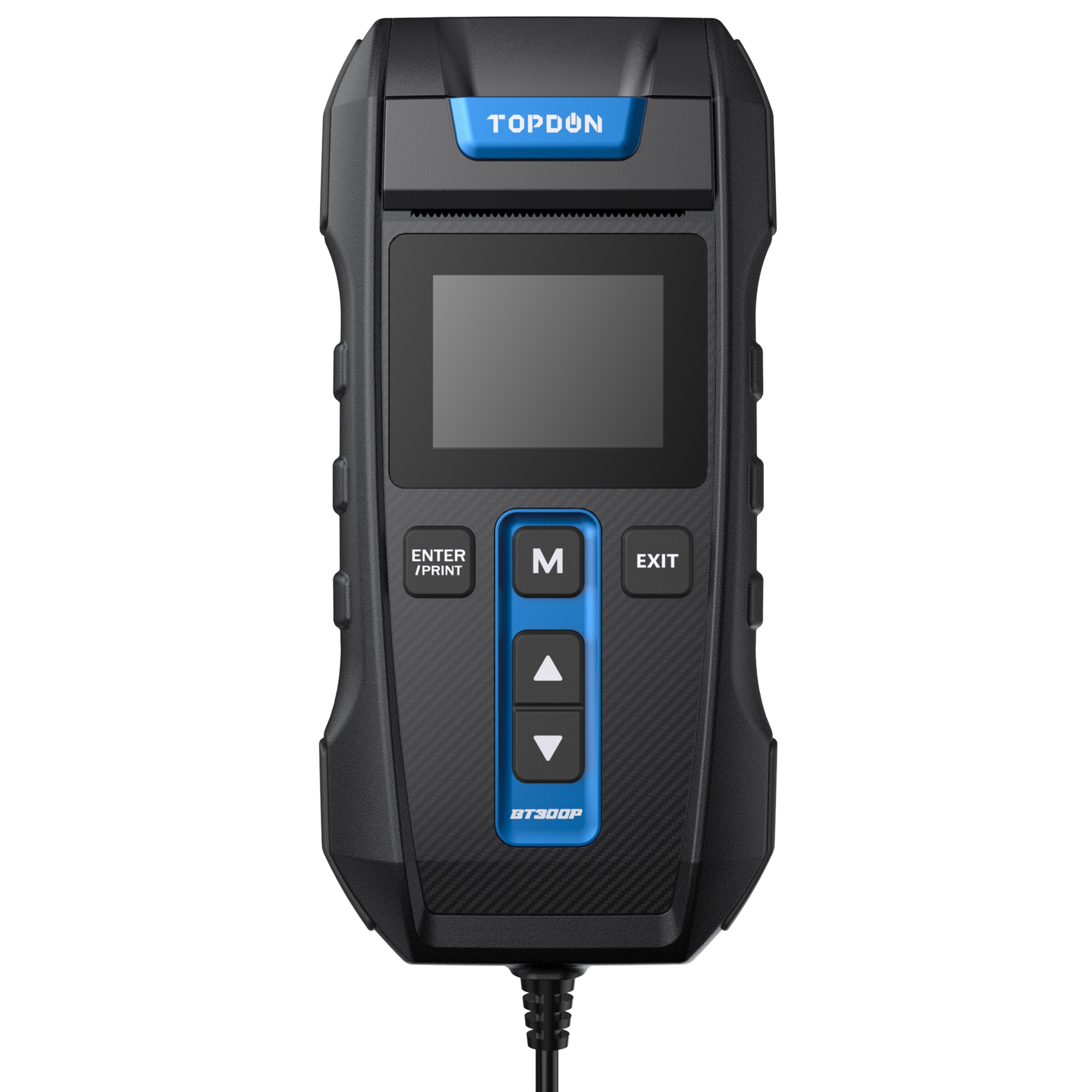 TOPDON Battery Charger Analyzer - 12V, Built-In Printer, 2.4in. Color Screen, Model# BT300P